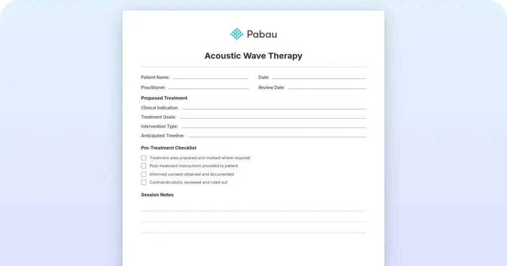 Acoustic wave therapy: Aftercare instructions preview from Pabau