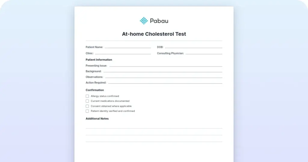At-home cholesterol test: Accuracy, results and patient guide preview from Pabau