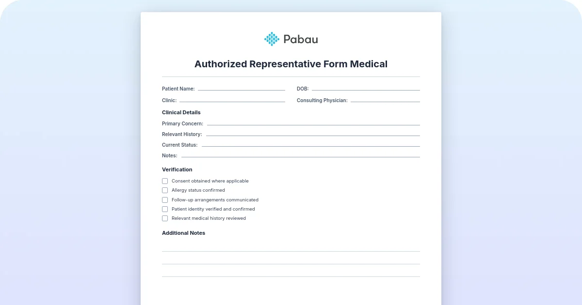 Authorized representative form (medical): free PDF + Medicare tips
