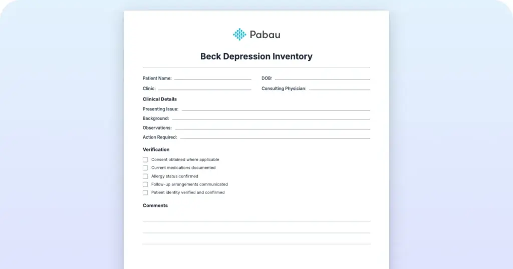 Beck Depression Inventory