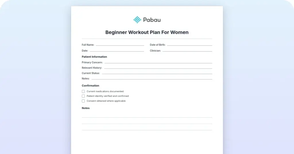 Beginner workout plan for women: 4-week strength guide preview from Pabau