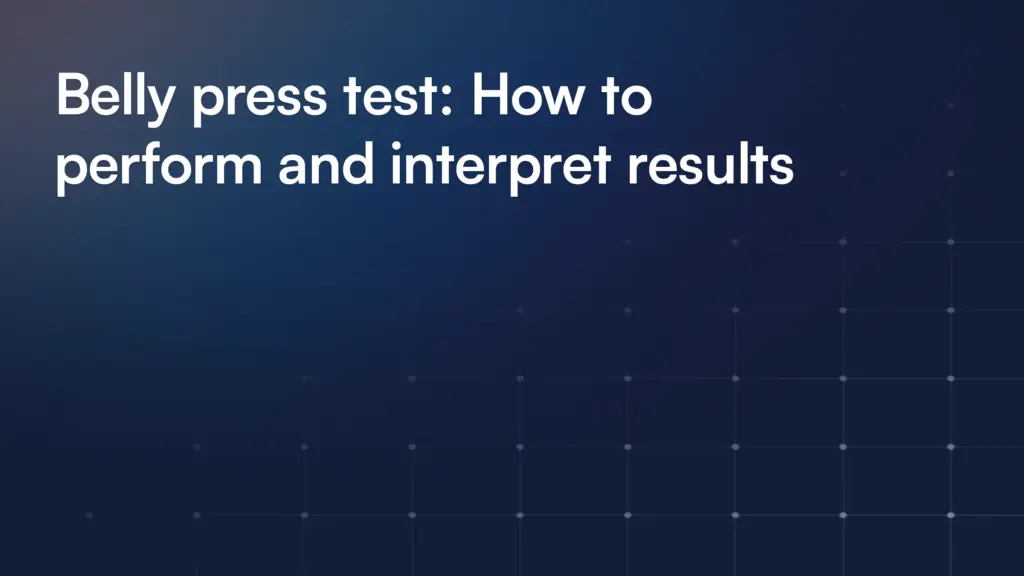 Belly press test: How to perform and interpret results
