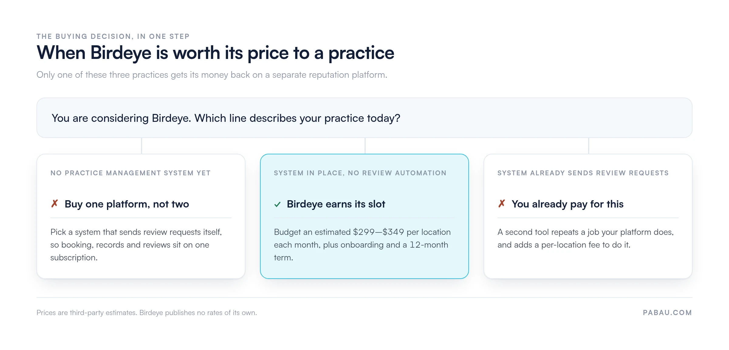 Decision diagram: When Birdeye is worth its price