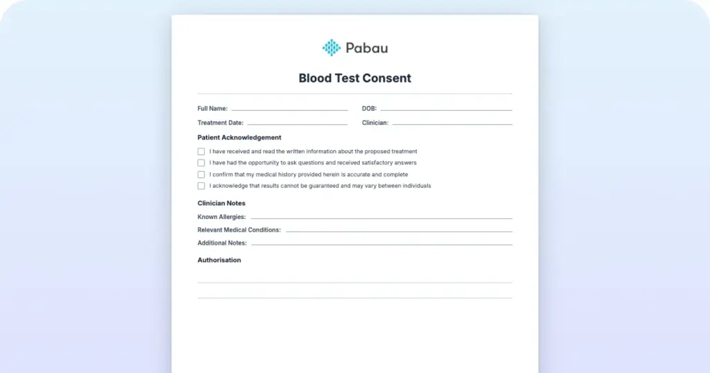 Blood Test Consent