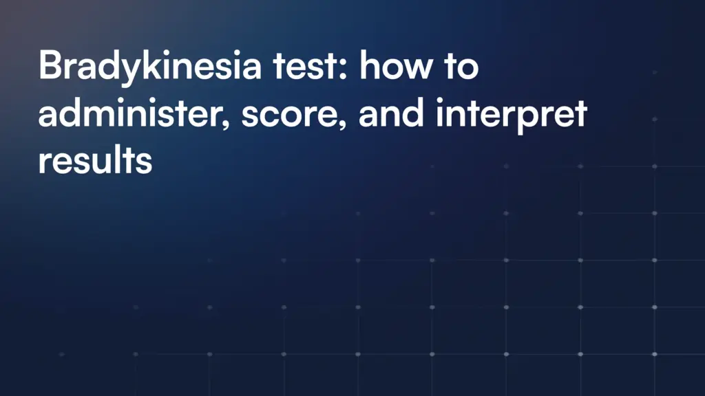 Bradykinesia Test