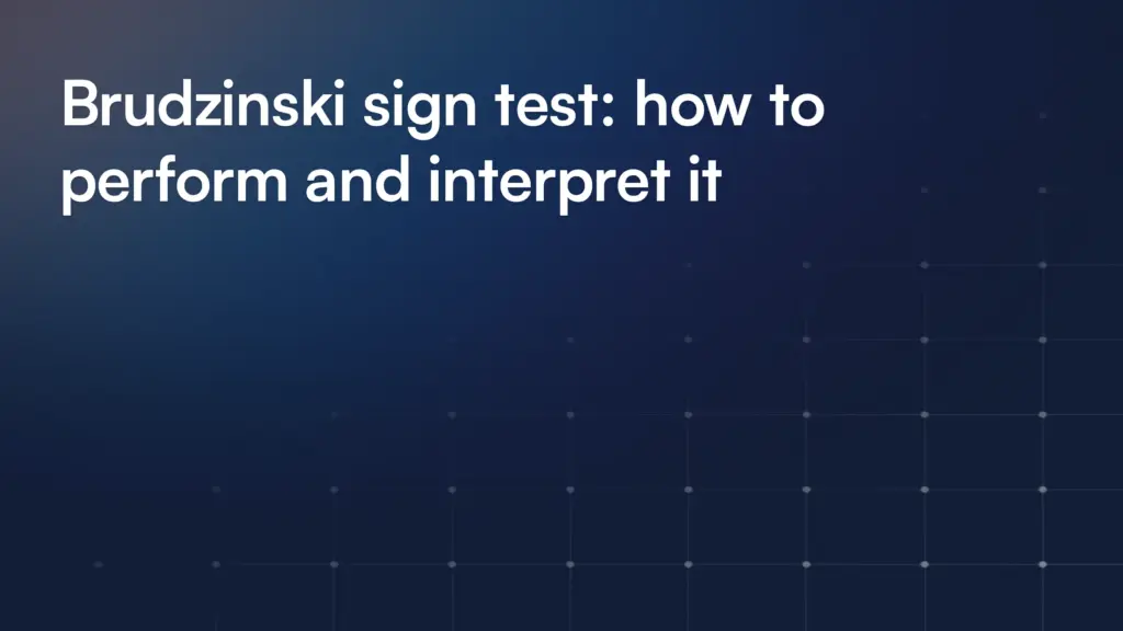 Brudzinski sign test: how to perform and interpret it