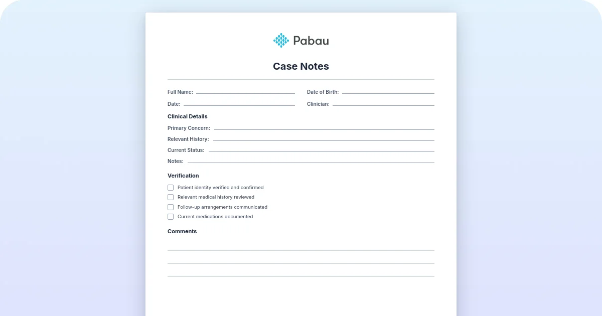Case notes template: How to write notes that hold up - Free PDF ...