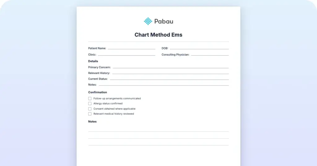Chart Method Ems
