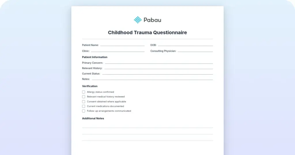 Childhood Trauma Questionnaire (CTQ-SF) scoring worksheet download