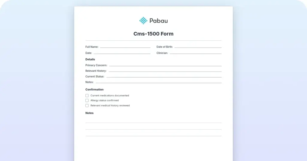 CMS-1500 form: Complete guide and free template preview from Pabau