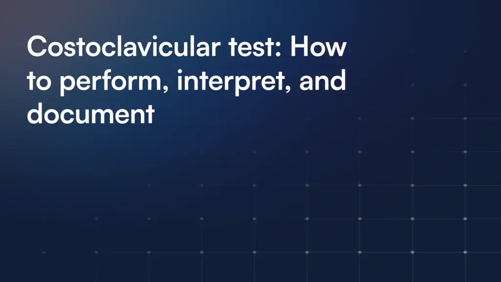 Costoclavicular Test