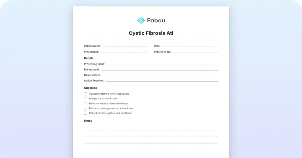 Cystic Fibrosis ATI Template: System Disorder Guide for Nursing Students preview from Pabau