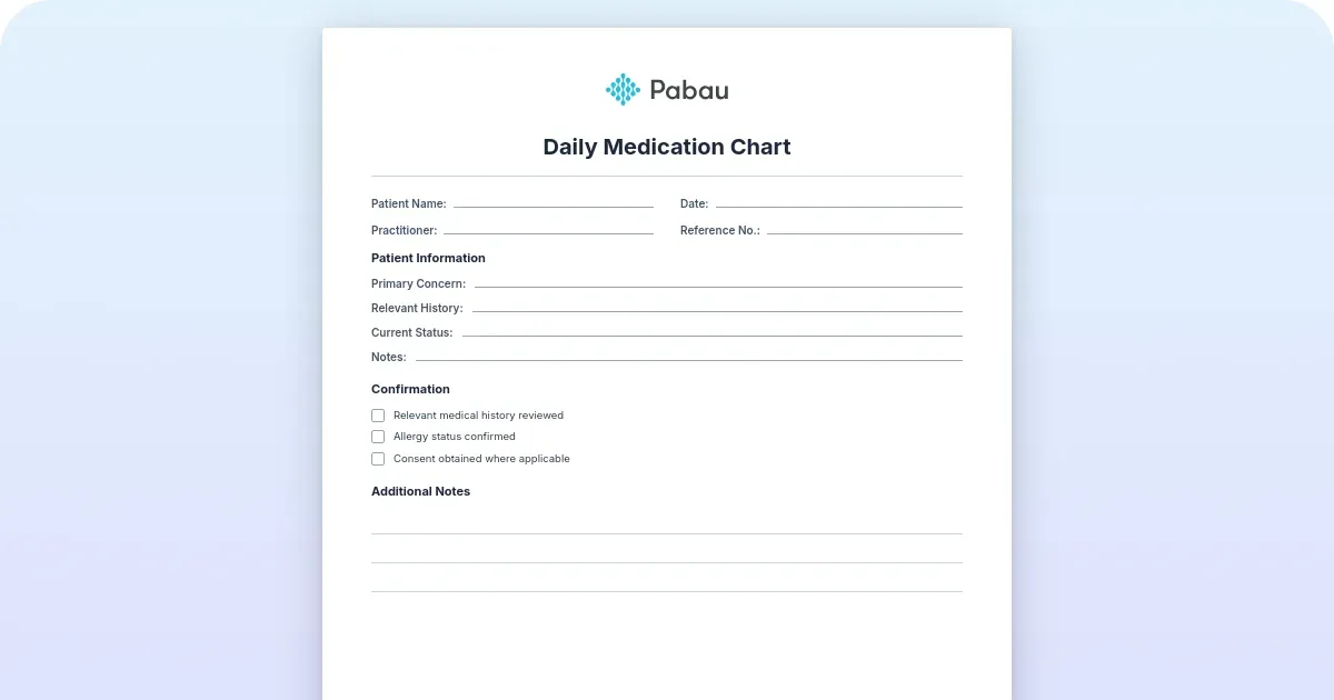 Lab Inventory Management Pdf Daily Medication Chart: Free Printable Template - Free PDF Download | Pabau