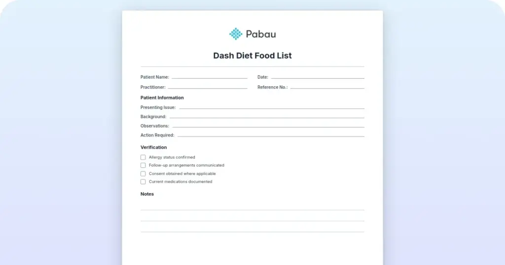 DASH diet food list: Complete guide for clinicians preview from Pabau