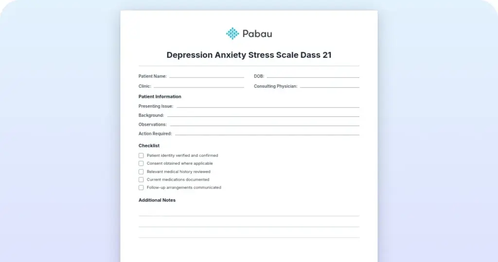 Depression anxiety stress scale (DASS-21): Complete guide preview from Pabau