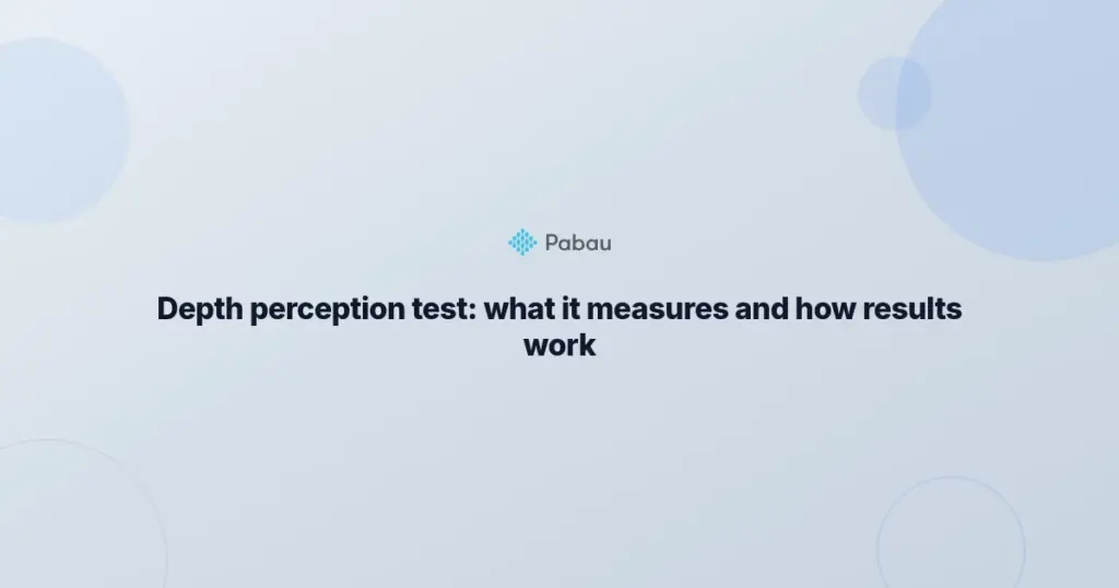 Depth Perception Test