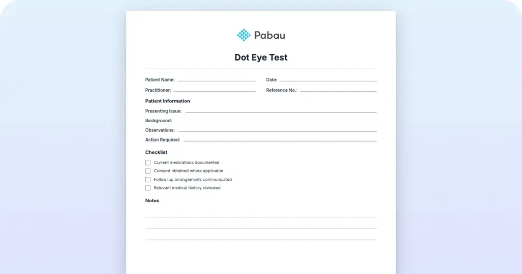 Dot Eye Test