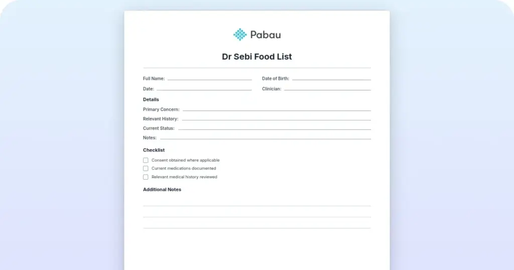 Dr. Sebi food list: All 7 approved food categories preview from Pabau