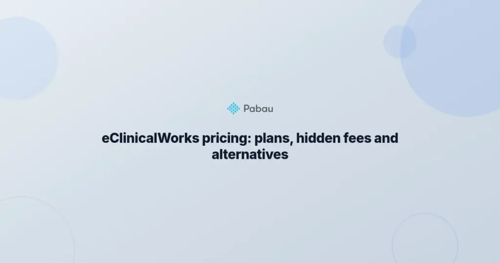 Eclinicalworks Pricing