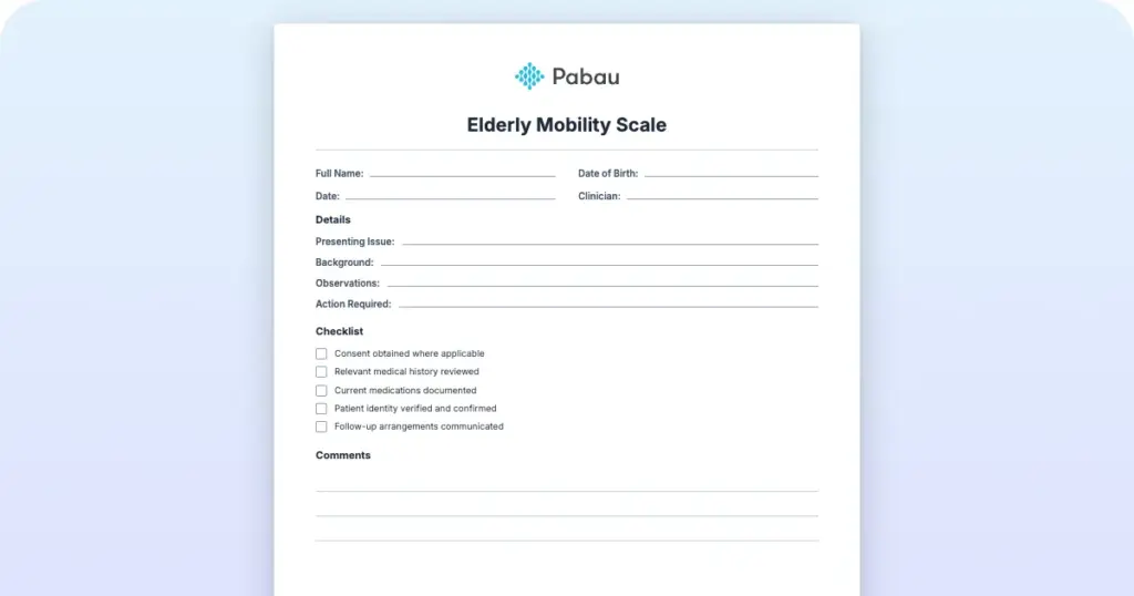 Elderly Mobility Scale
