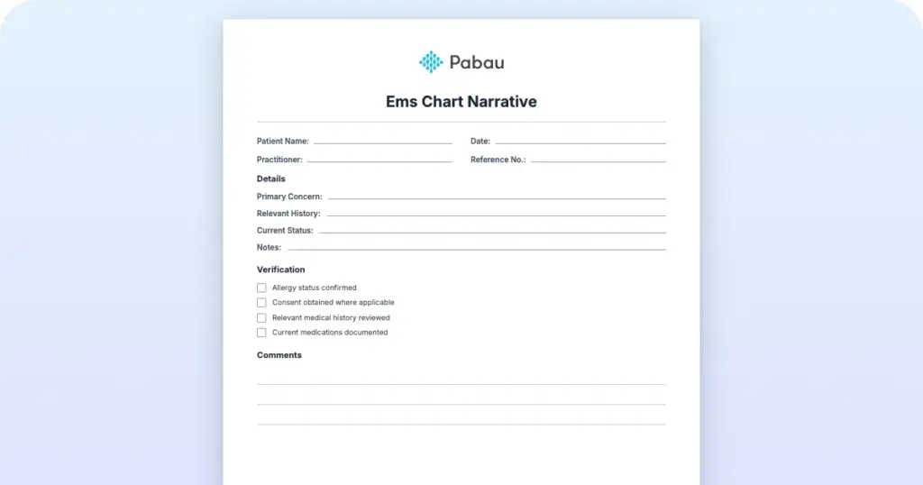 Ems Chart Narrative