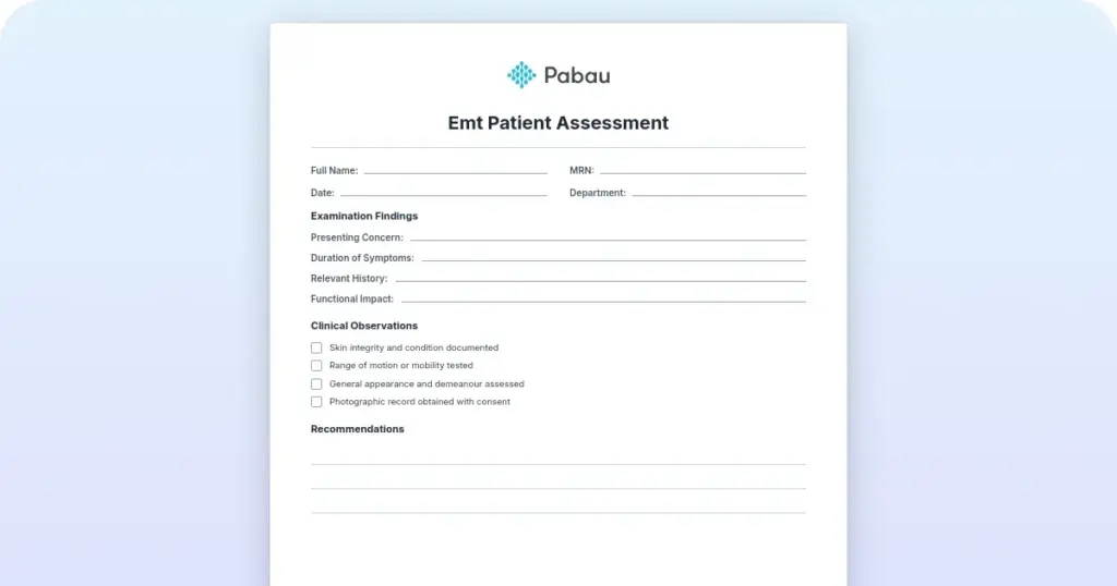 EMT patient assessment: Essential steps explained preview from Pabau