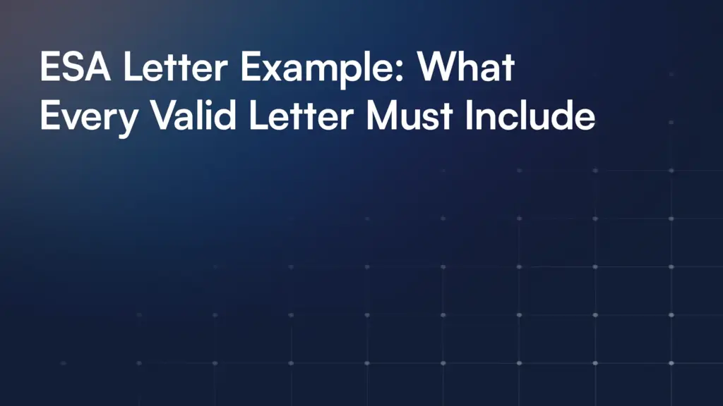 ESA Letter Example: What Every Valid Letter Must Include