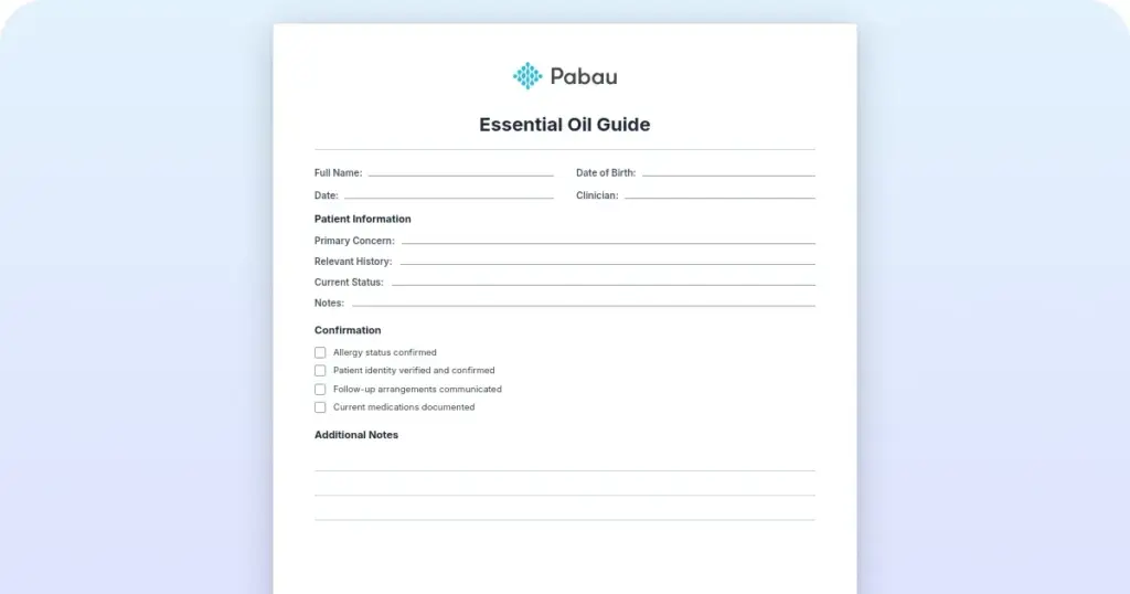 Essential Oil Guide: Benefits & Uses preview from Pabau