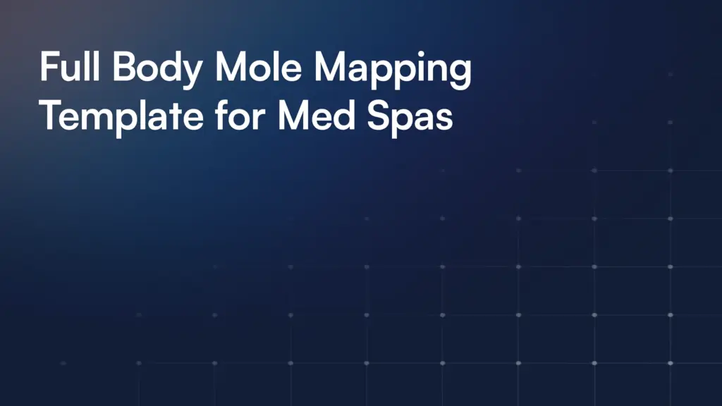 Full Body Mole Mapping Template for Med Spas
