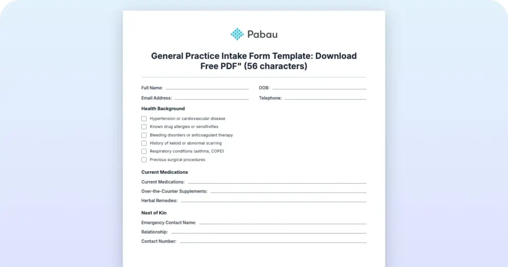 General Practice Intake