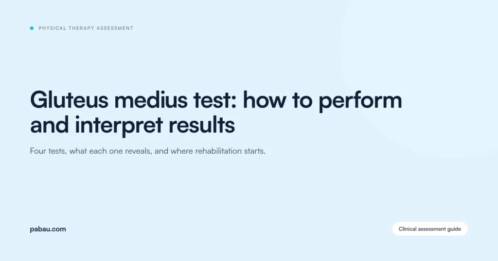 Pabau blog card: gluteus medius test, how to perform and interpret results