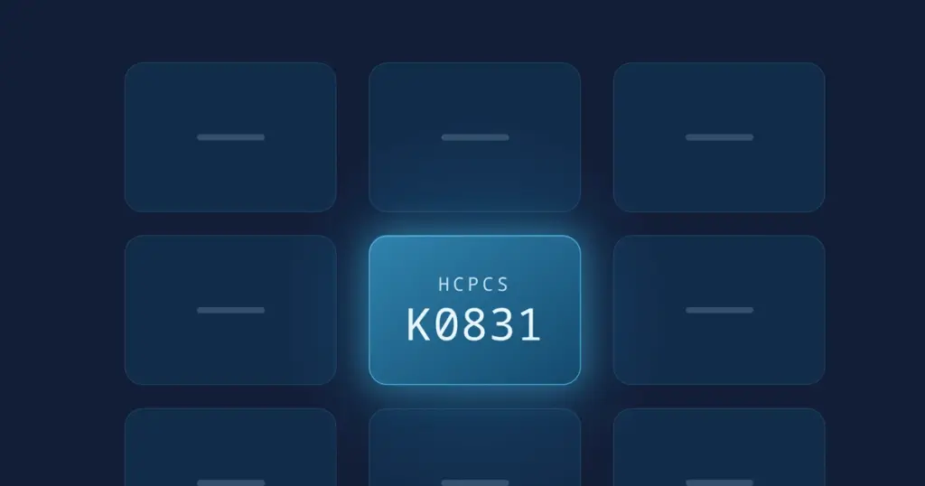 HCPCS Code K0831