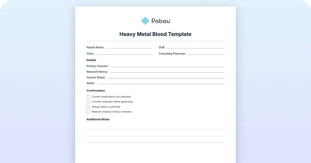 Heavy Metal Blood Template