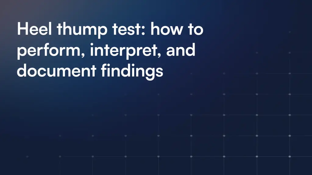 Heel Thump Test