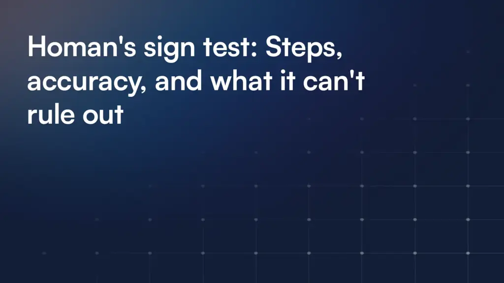 Homan's sign test: Steps, accuracy, and what it can't rule out