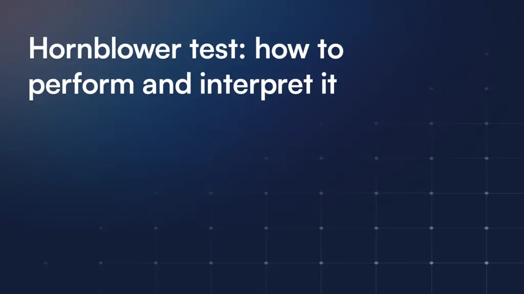 Hornblower test: how to perform and interpret it