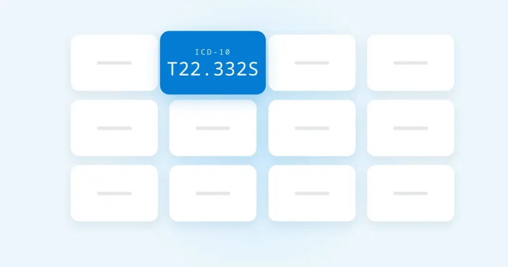 ICD-10 Code T22.332S
