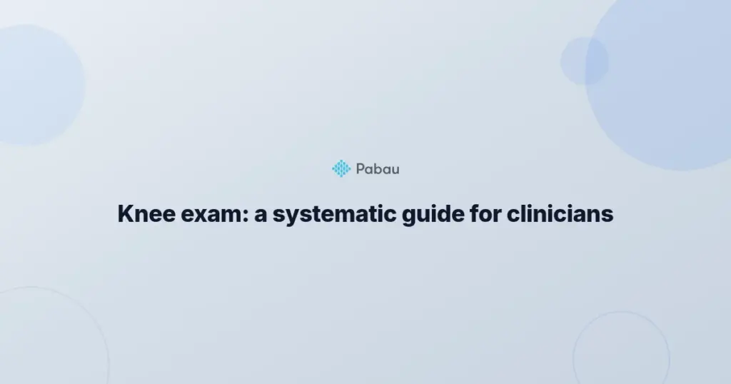 Knee Exam