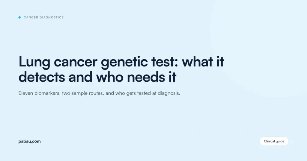 Pabau blog card: lung cancer genetic test, what it detects and who needs it