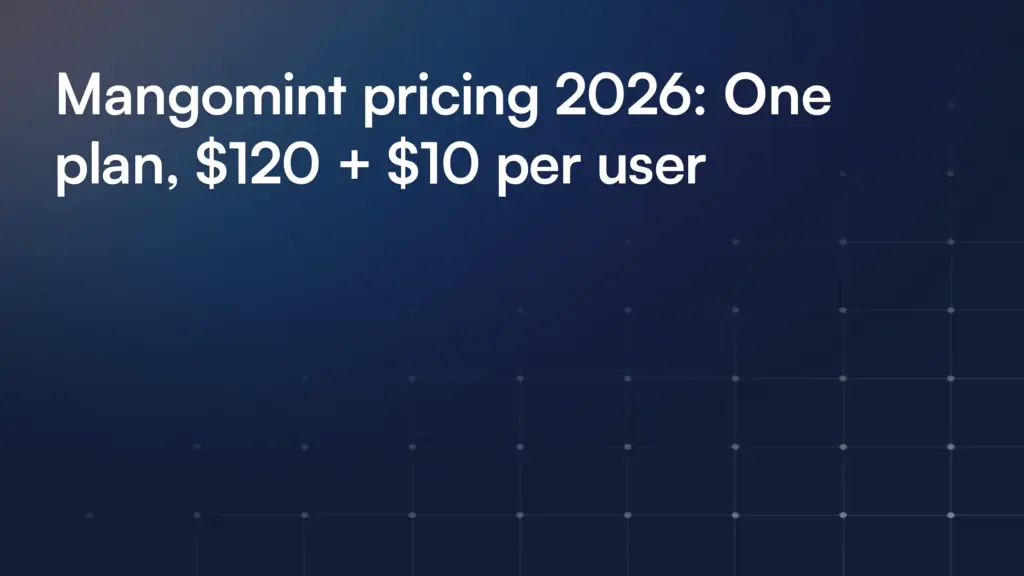 Mangomint pricing 2026: One plan, $120 + $10 per user