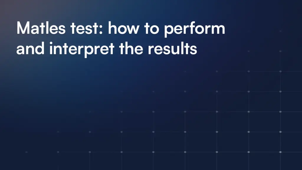 Matles test: how to perform and interpret the results