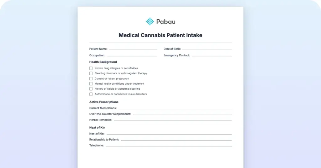 Medical Cannabis Patient Intake
