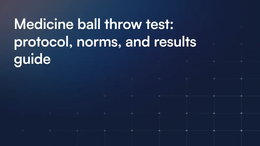 Medicine Ball Throw Test