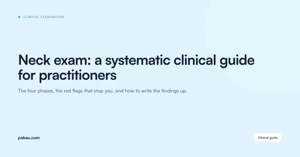 Pabau blog card: Neck exam, a systematic clinical guide for practitioners