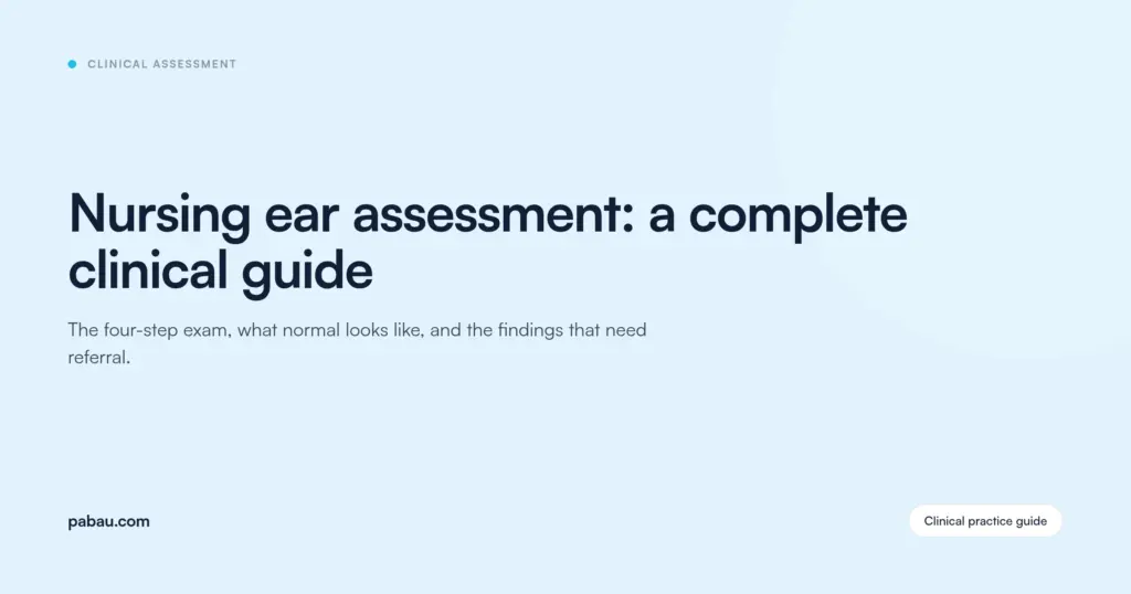 Pabau blog card: nursing ear assessment, a complete clinical guide