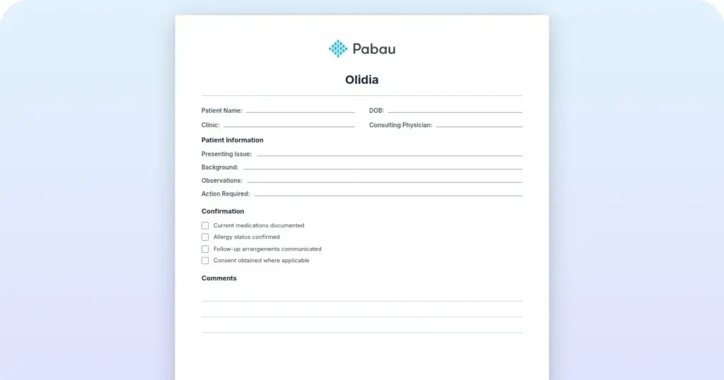 Olidia PLLA injectable dermal filler aftercare instructions preview from Pabau