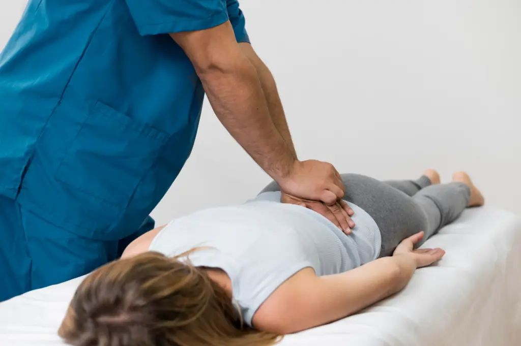 Patient getting treatment massage