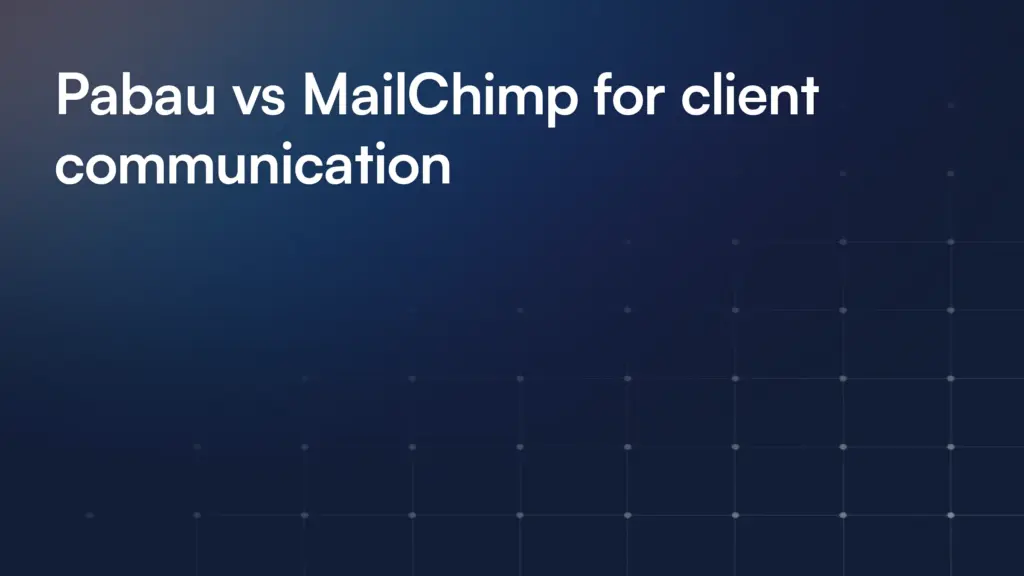 Pabau vs MailChimp for client communication