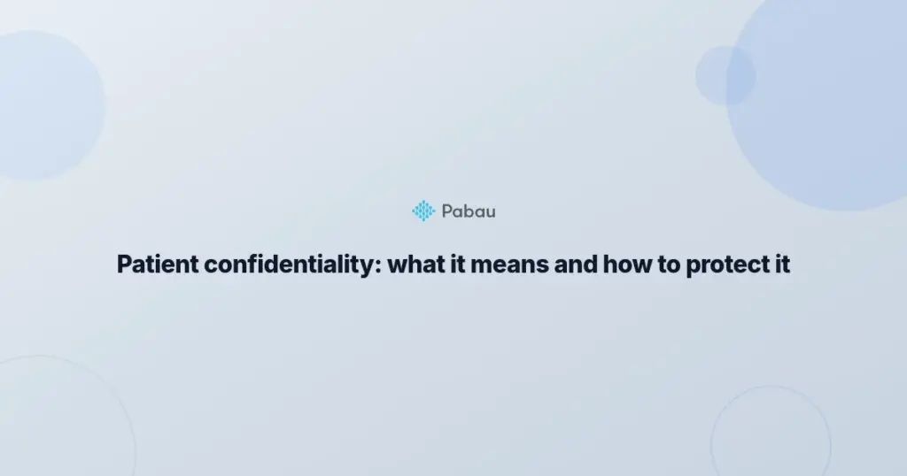 Patient Confidentiality