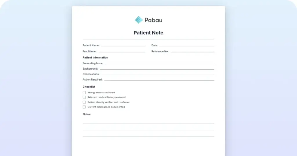 New patient note - thyroidology template preview